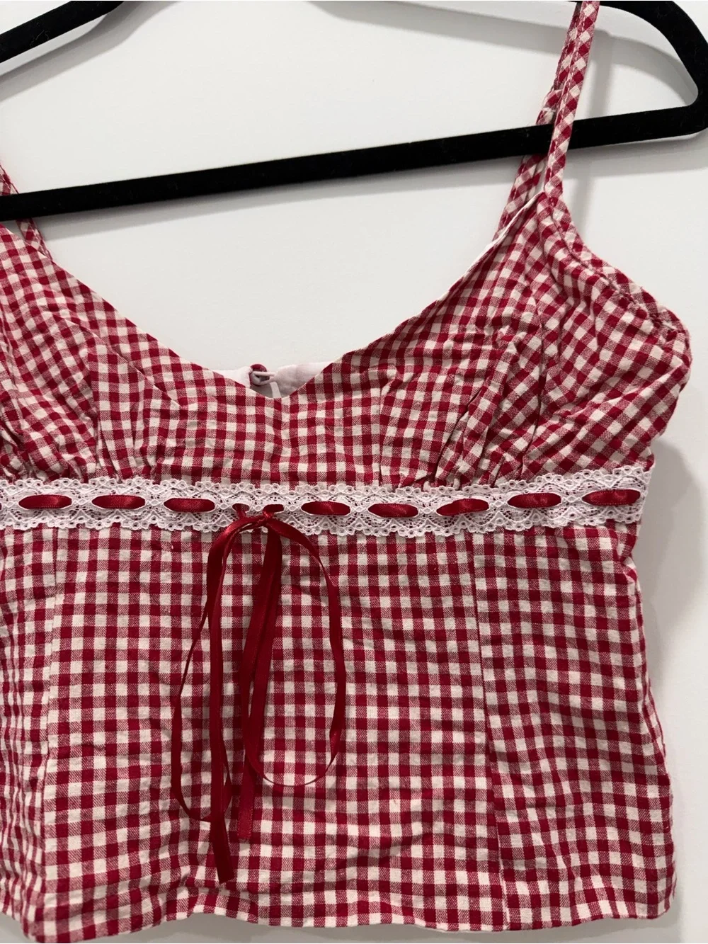 Princess Polly: Daydreaming Gingham Set Red / White - Size US 4